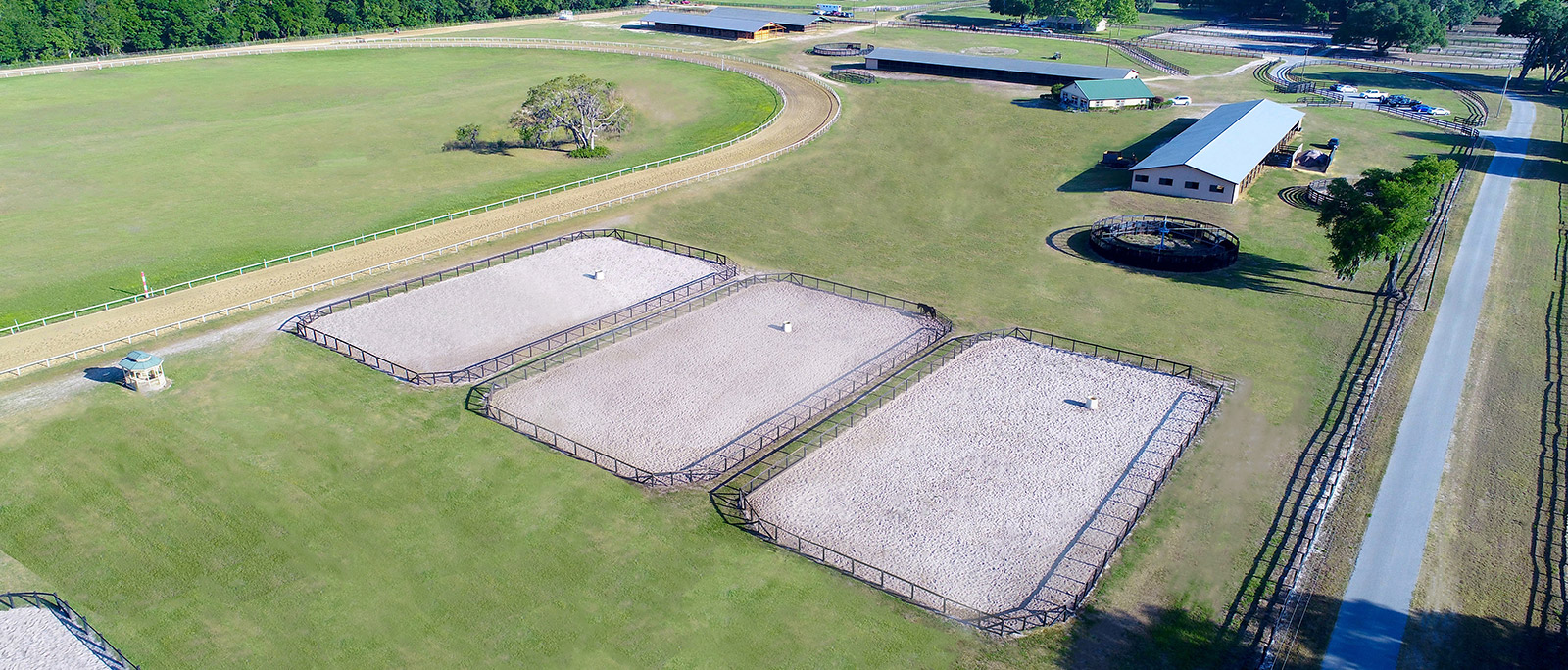 An aerial view of the facility